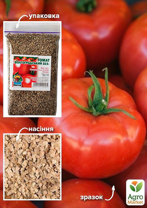 Томат Волгоградський 323 ТМ Весна 100г
Томат Волгоградський 323 ТМ Весна 100г