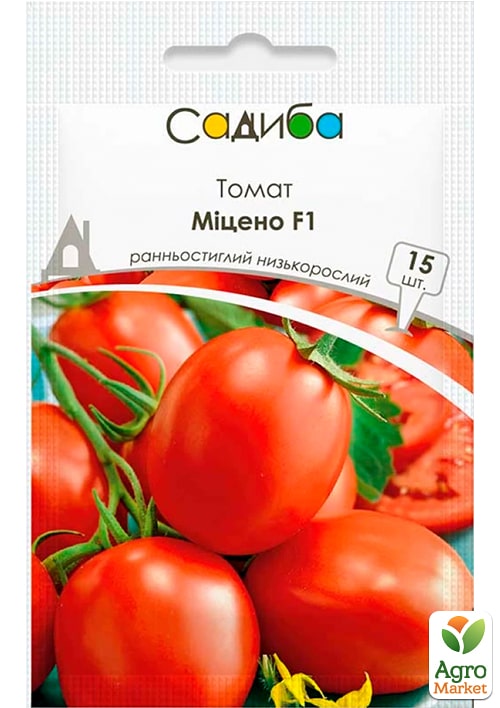 Томат Міцено F1 ТМ Садиба центр 15шт
Томат Міцено F1 ТМ Садиба центр 15шт