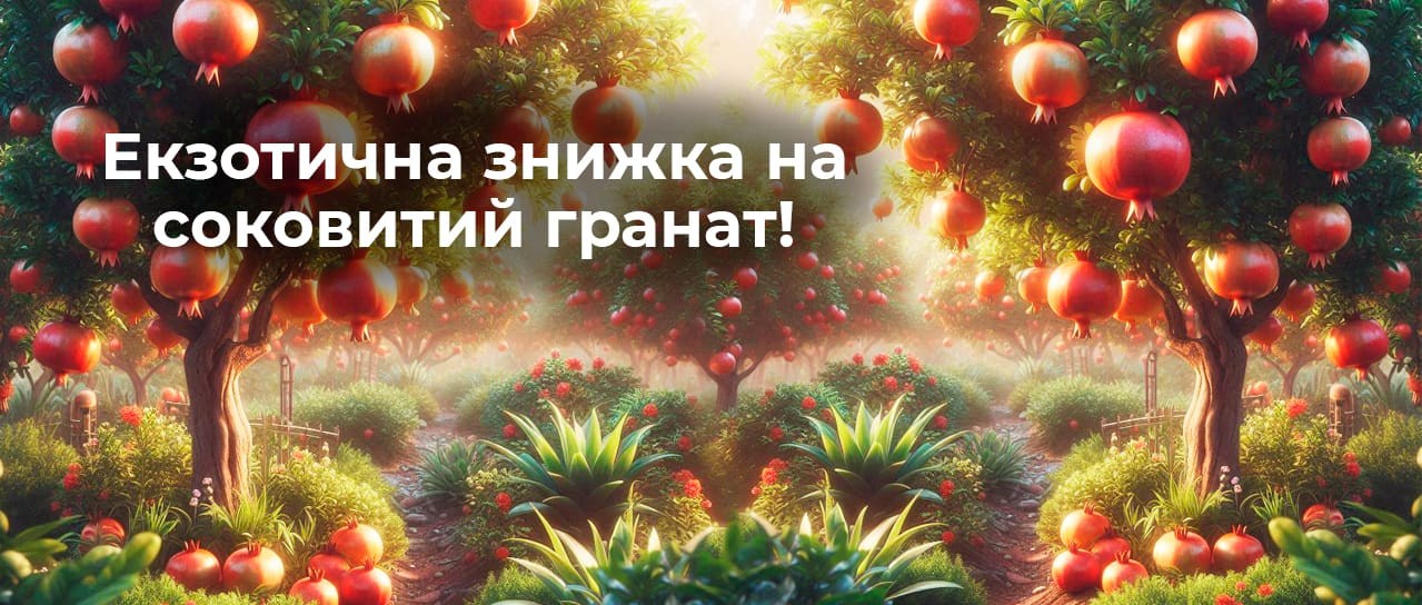 Екзотична знижка на соковитий гранат!