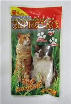 Ласощі Зернятко і К Травка для котів (пакет) 40 г (0181961)1