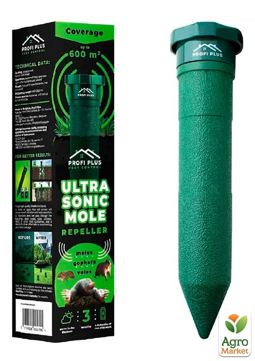 Отпугиватель кротов и грызунов на батарейках, D ULTRA SOLAR MOLE profi plus 600 м²
Отпугиватель кротов и грызунов на батарейках, D ULTRA SOLAR MOLE profi plus 600 м²