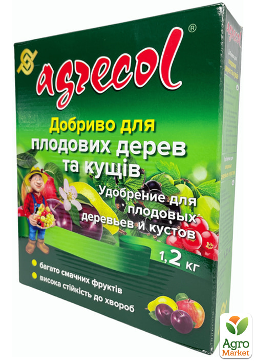 Добриво для плодових дерев 8-7-22 ТМ Agrecol 1.2кг
Добриво для плодових дерев 8-7-22 ТМ Agrecol 1.2кг