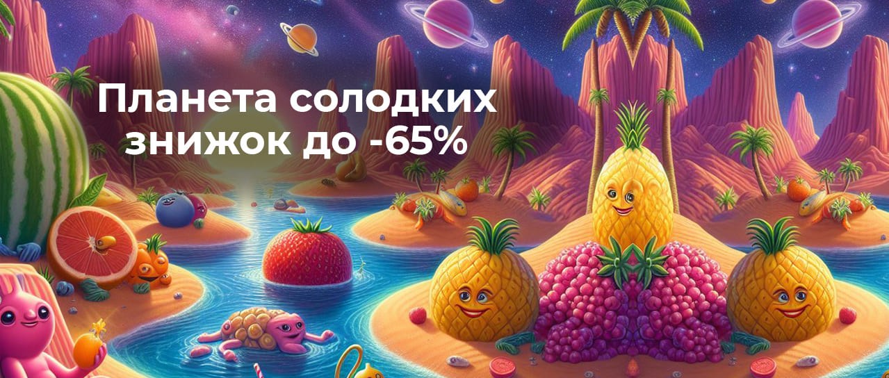 Планета солодких знижок до -65%!