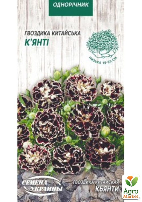 Гвоздика китайская Кьянти ТМ Семена Украины 0.1г
Гвоздика китайская Кьянти ТМ Семена Украины 0.1г