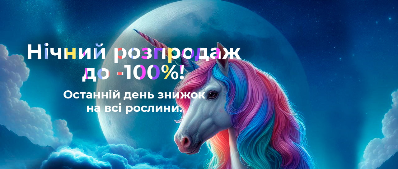 Нічний розпродаж до -100%