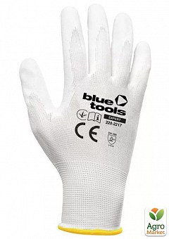 Стрейчеві рукавиці з поліуретановим покриттям BLUETOOLS Sensitive (XL) (220-2217-10-IND)1