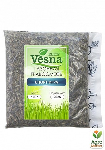 Газонная травосуміш "Спорт гра" ТМ "Vesna Elite" 100г