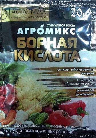 Микроудобрение "Борная кислота" ТМ "Агромакси" 20г