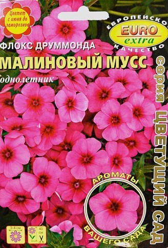 Флокс друммонда "Малиновый мусс" ТМ "Аэлита" 0.1г