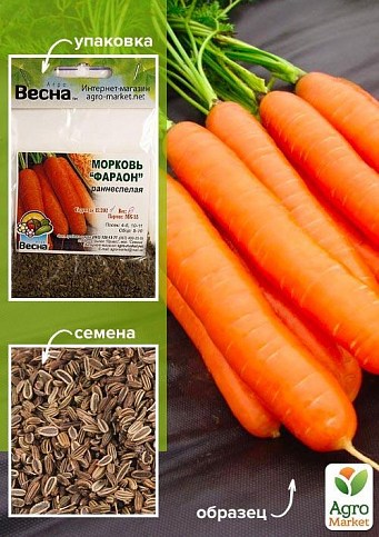 Морковь "Фараон" (Зипер) ТМ "Весна" 5г