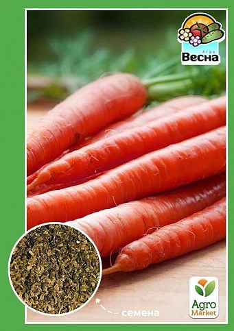 Морква "Дитяча насолода" (Новий пакет) ТМ "Весна" 2г