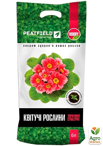 Торфяной субстрат для цветущих растений ТМ "PEATFIELD" 6л