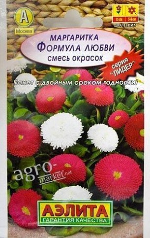 Маргаритка "Формула любви" смесь окрасок ТМ "Аэлита" 0.05г