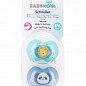 Пустышка силиконовая Baby-Nova ортодонтическая с рисунком и кольцом для мальчика 6-18 месяцев 2 шт