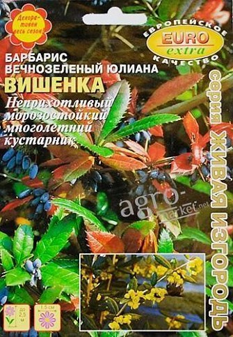 Барбарис вечнозеленый юлиана "Вишенка" ТМ "Аэлита" 0.2г