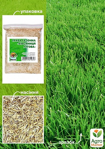 Трава газонная "Овсяница луговая" ТМ "Весна" 500г