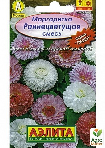 Маргаритка "Раннецветущая"смесь ТМ "Аэлита" 0,05г