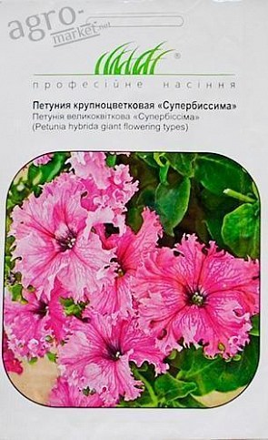 Петунія "Супербіссіма рожева F1" ТМ "Hem Zaden" 0.01г