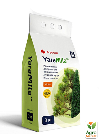 Удобрение для вечнозеленых деревьев и кустов, осень ТМ "YaraMila" 3кг