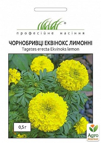 Чорнобривці "Еквінокс" лимонні ТМ "Hem Zaden" 0,5г