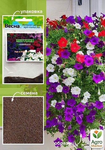 Петуния "Ампельная" (Зипер) ТМ "Весна" 1г