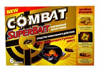 Ловушка от тараканов "Combat" 6 дисков