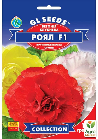 Бегония клубневая "Роял F1" ТМ "GL Seeds" 10шт