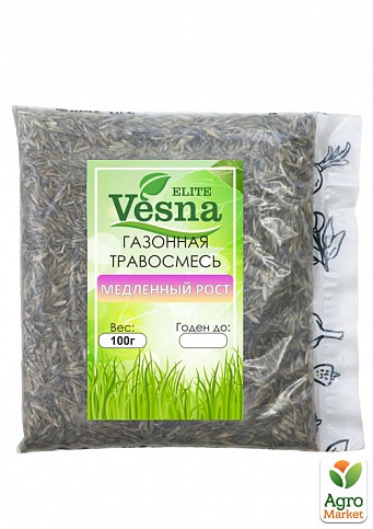 Газонная травосуміш "Повільне зростання" ТМ "Vesna Elite" 100г