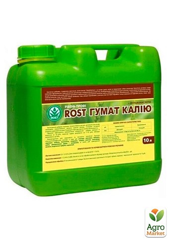 Органо-минеральное удобрение ROST Гумат Калия ТМ "Киссон" 10л