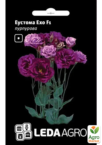 Эустома "Эхо F1", пурпурная ТМ "Leda Agro" 5шт