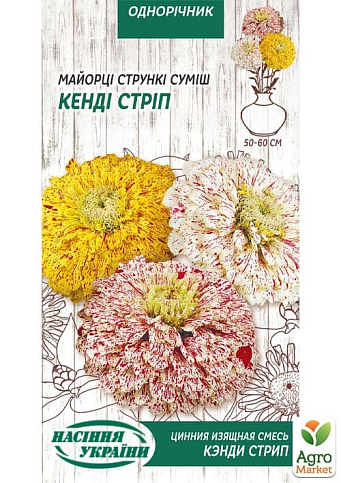 Цинія "Кенді стрип" ТМ "Насіння України" 0.3г
