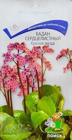 Бадан сердцелистный "Красная звезда" ТМ "Поиск" 0.01г