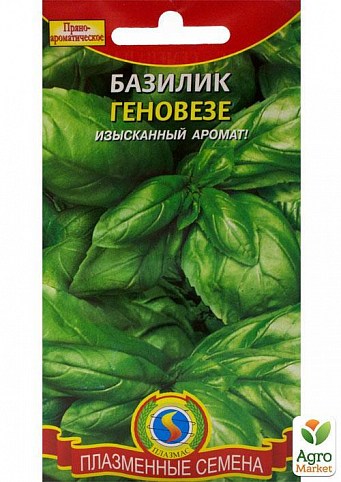 Базилик зеленый "Геновезе" ТМ "Плазменные семена"0,5г