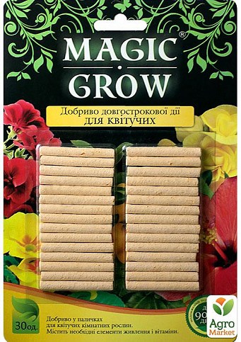 Удобрение в палочках для цветущих "Magic Grow" 20шт