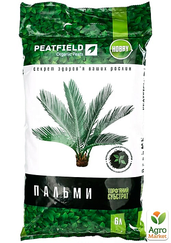 Торфяной субстрат для пальм ТМ "PEATFIELD" 6л