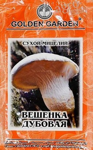 Сухий міцелій "Глива Дубова" ТМ "Golden Garden" 10г
