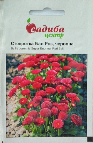 Маргаритка "Бал Троянд червона" ТМ "Садиба центр" 0.1г
