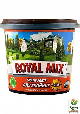 Минеральное удобрение "Для хвойных растений, осень" ТМ "Royal Mix" (Банка) 1кг