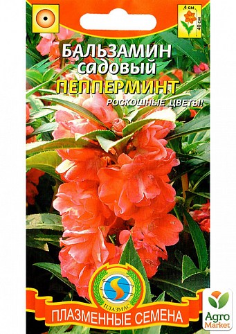 Бальзамин махровый "Пепперминт" ТМ "Плазменные семена" 0,1г NEW