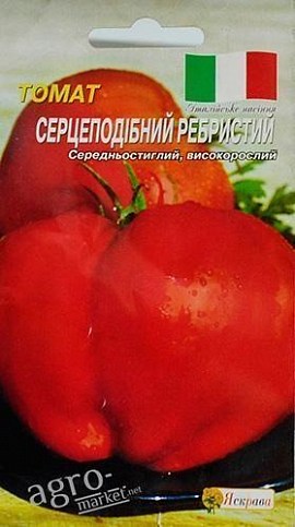 Томат "Серцеподібний ребристий" ТМ "Яскрава" 0.1г