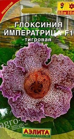 Глоксиния "Императрица F1 тигровая" ТМ "Аэлита" 5шт