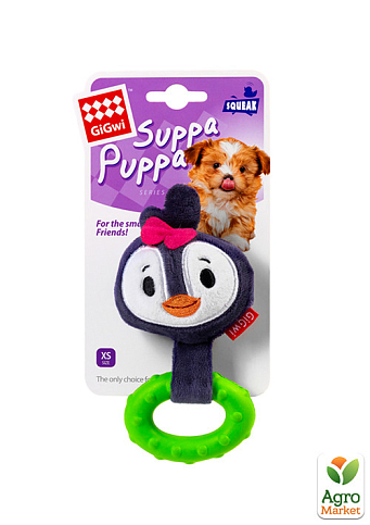 Игрушка для собак Пингвин с пищалкой GiGwi Suppa Puppa, текстиль/резина, 15 см (75003) - фото 2
