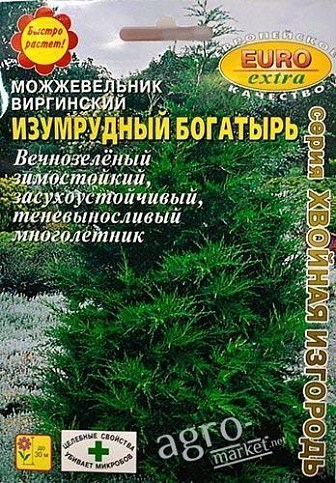 Ялівець віргінський "Смарагдовий богатир" ТМ "Аеліта" 0.07г