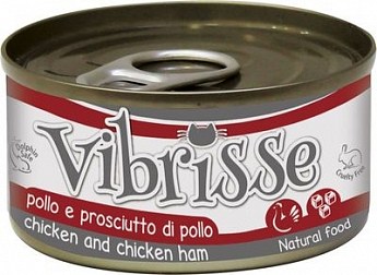 Vibrisse Влажный корм для кошек с курицей и куриной ветчиной  70 г (1435000)