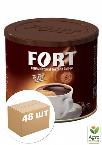 Кофе растворимый (железная банка) ТМ "Форт" 50г упаковка 48шт