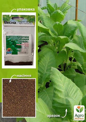 Семена Табак курительный "Дюбек" (Зипер) ТМ "Весна" 0.5г