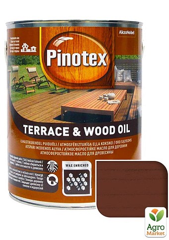 Масло для обработки дерева Pinotex Terrace & Wood Oil Тиковое дерево 3 л