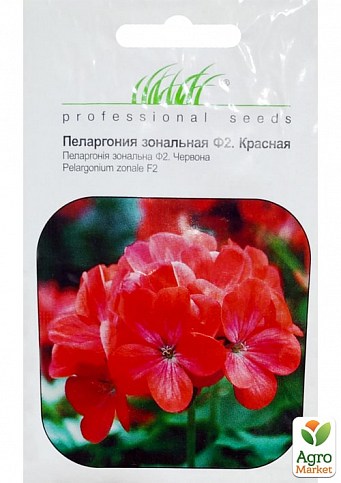 Пеларгонія зональна "Червона" ТМ "Hem Zaden" 0.04г