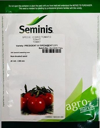 Томат "Президент 2 F1" ТМ "Seminis" 500шт