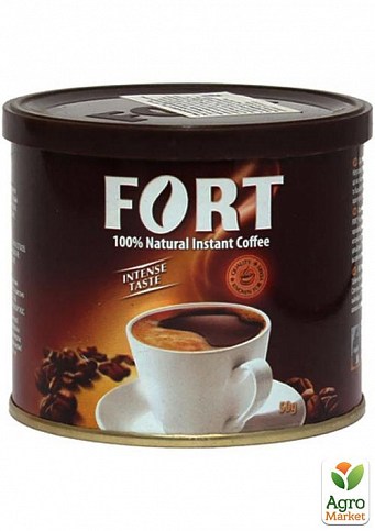 Кофе растворимый (железная банка) ТМ "Форт" 50г упаковка 48шт - фото 3